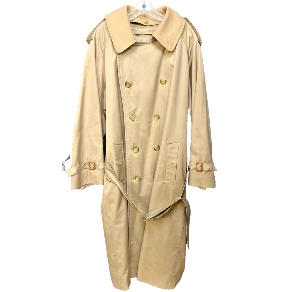 Burberrys of London Trench Coat Beige with Removable Liner Sz 44 Long